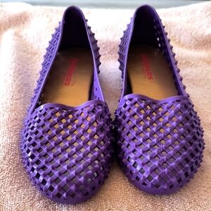 Jelly-Style Skidders Studded Flats Women's Purple Slip-On Shoes,  Size 9, NWOT